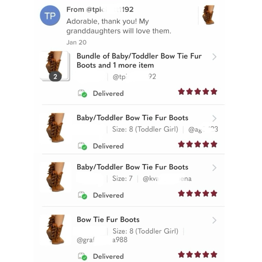 Baby/Toddler Bow Tie Fur Boots - Picture 5 of 6